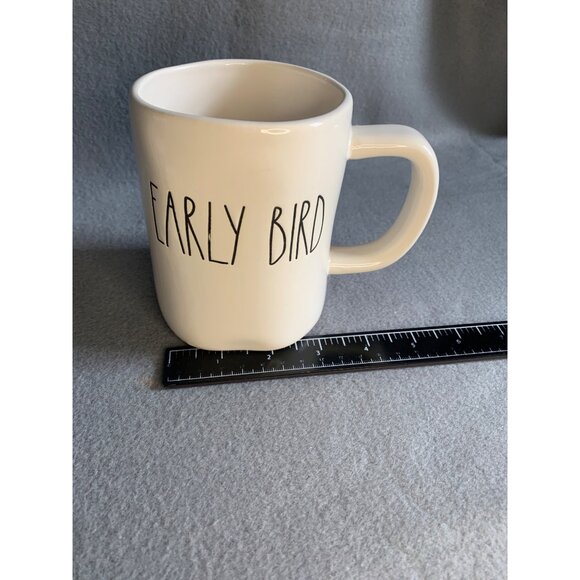 Rae Dunn Early Bird Coffee Tea 16oz White Mug - New - Picture 6 of 10
